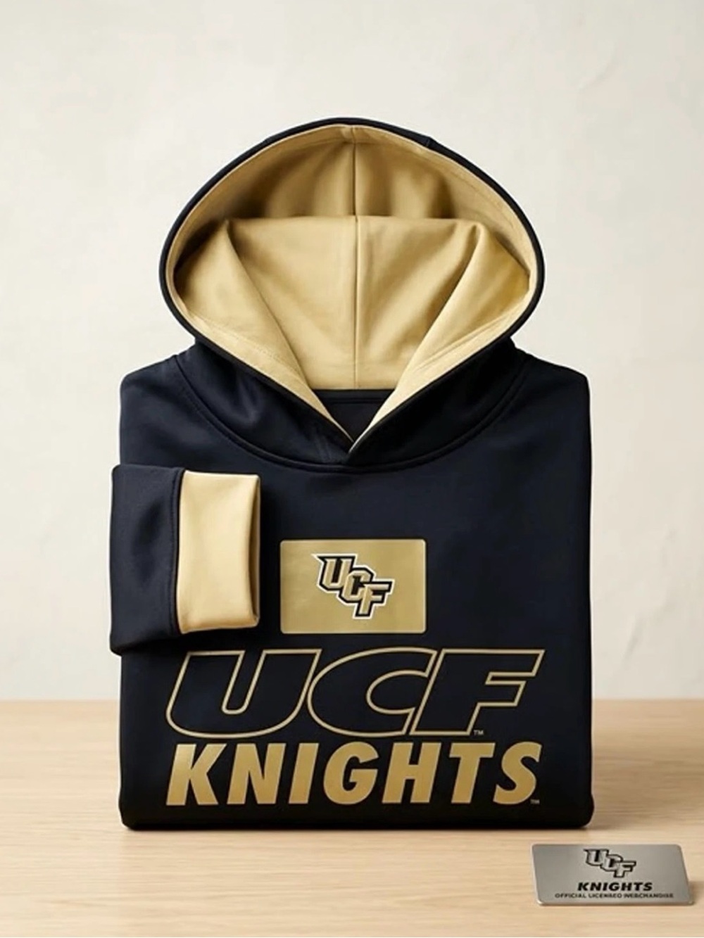 UCF Knights Youth Hoodie Sweatshirt Size 12-14 Black Gold Two-Tone Pullover